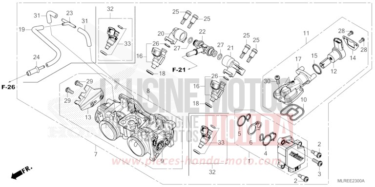 DROSSELKLAPPENGEHAEUSE von Hornet 500 GRAPHITE BLACK (NHB01) von 2026